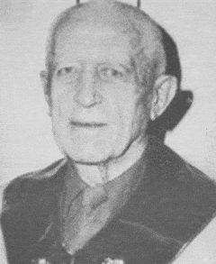 Harold V.B. Voorhis Harold V.B. Voorhis; Past Supreme MAGI; Black and white photo of an elderly man with short hair, wearing a suit, vest, and tie, looking slightly to the side and smiling faintly.